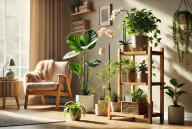 wooden plant stands indoor