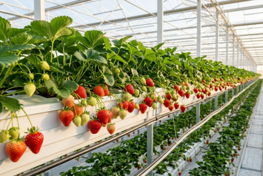 hydroponic strawberries