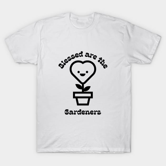 Blessed Are the Gardeners Christian Gardening T-Shirt by Lamount Tees
