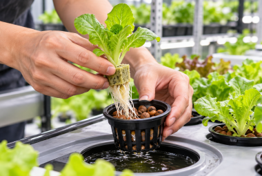 Transplant Hydroponic Plants